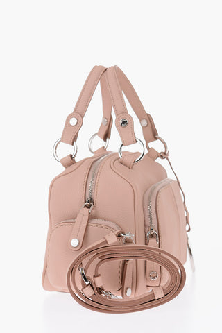 textured leather TBA bowler Bag with double handle