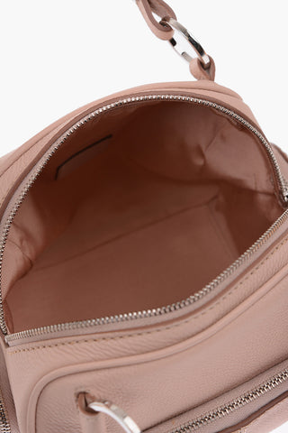 textured leather TBA bowler Bag with double handle
