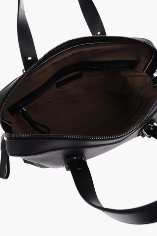 leather double handle BALZACO/20 Business bag with removable shoulder strap