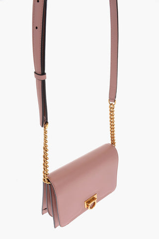 leather trifolio crossbody bag