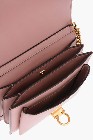 leather trifolio crossbody bag