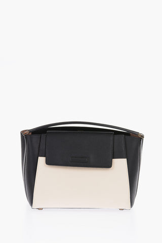 saffiano leather handbag with removable shoulder strap