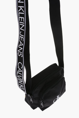 JEANS fabric camera bag with double zip