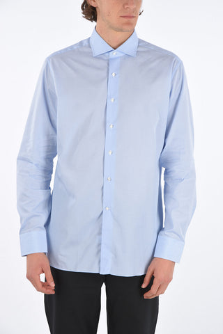 camicia collo francese in popeline 