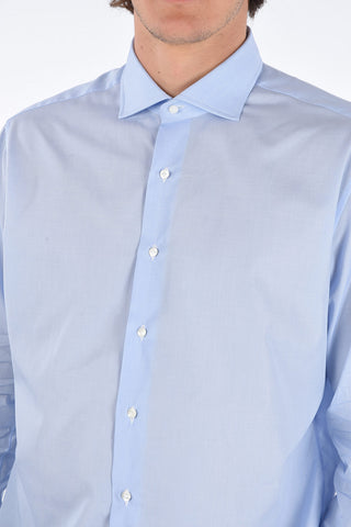 camicia collo francese in popeline 