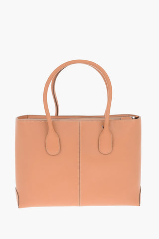 Borsa a mano in pelle con doppio manico