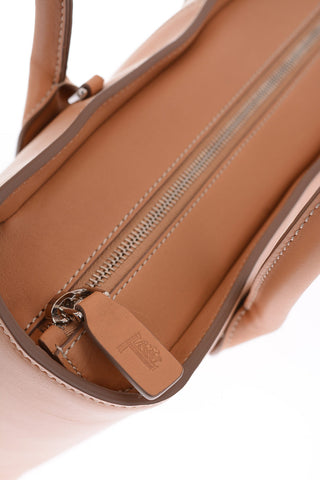 Borsa a mano in pelle con doppio manico