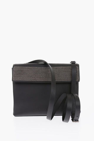 leather rhinestone embellished AGATA Clutch with removable shoulder strap