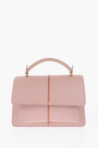 leather Handbag with removable shoulder strap