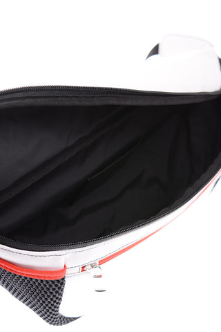 eco leather oversized belt bag with double zip