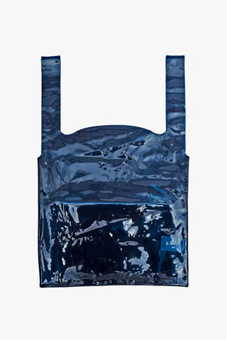 MM11 pvc clear tote bag with removable inner clutch