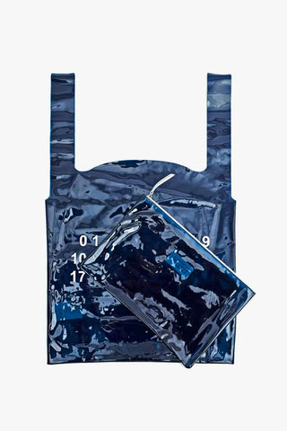 MM11 pvc clear tote bag with removable inner clutch
