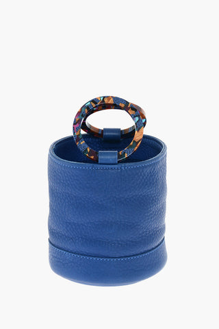 textured leather BONSAI Bucket Bag with removable shoulder strap