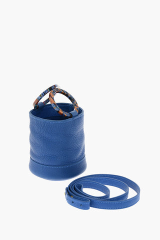 textured leather BONSAI Bucket Bag with removable shoulder strap