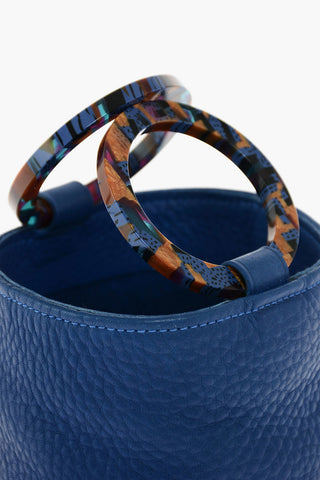 textured leather BONSAI Bucket Bag with removable shoulder strap