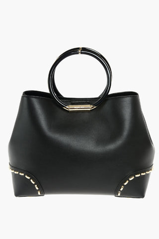 MICHAEL leather HERRON Tote with removable shoulder strap
