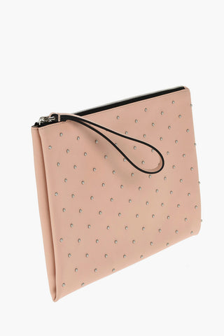 Clutch in pelle borchiata