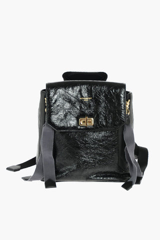 leather ID mini backpack