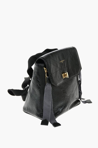 leather ID mini backpack