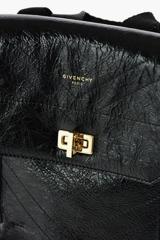 leather ID mini backpack