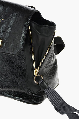 leather ID mini backpack
