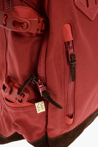 CORDURA 2 compartments backpack with leather details