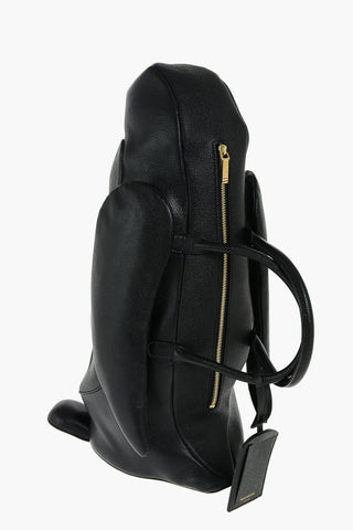 Borsa Penguin in pelle martellata