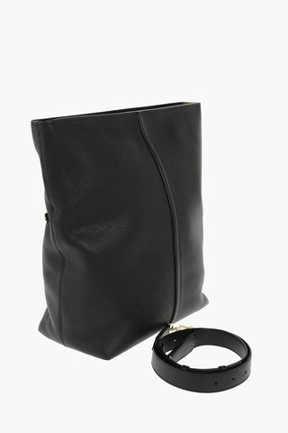 Borsa Tote in pelle martellata con tracolla removibile
