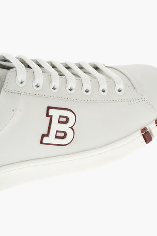 Lace Up Leather Sneakers with Embossed Logo