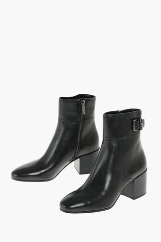 KENYA Leather Booties with Inner Zip