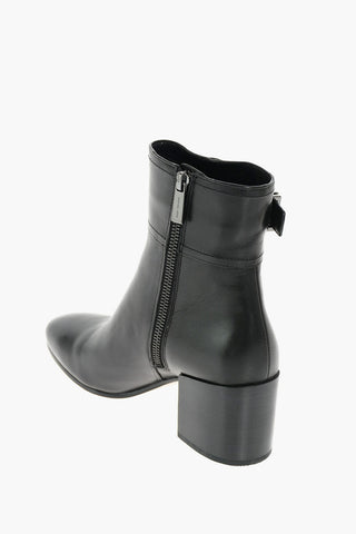 KENYA Leather Booties with Inner Zip