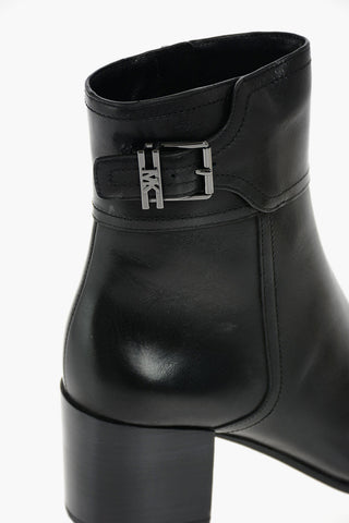 KENYA Leather Booties with Inner Zip