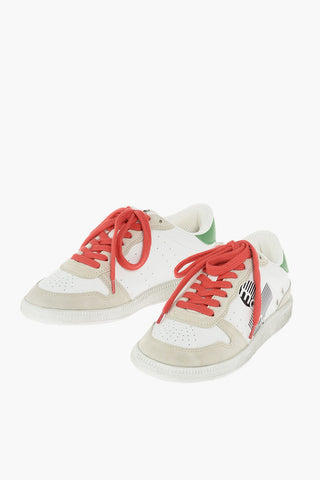 Lace Up BULIAN Sneakers with Suede Details and Prints