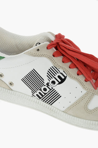 Lace Up BULIAN Sneakers with Suede Details and Prints