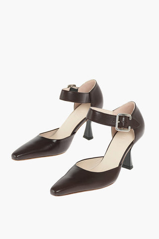 KEIN Leather D'Orsay Pumps with Spool Heel