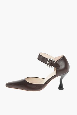 KEIN Leather D'Orsay Pumps with Spool Heel