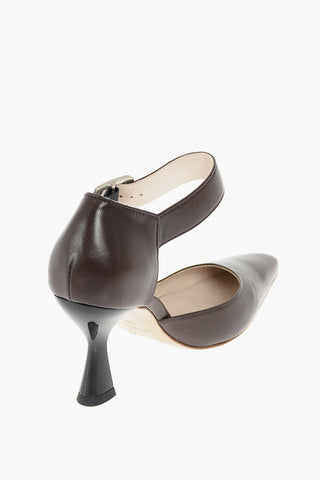 KEIN Leather D'Orsay Pumps with Spool Heel
