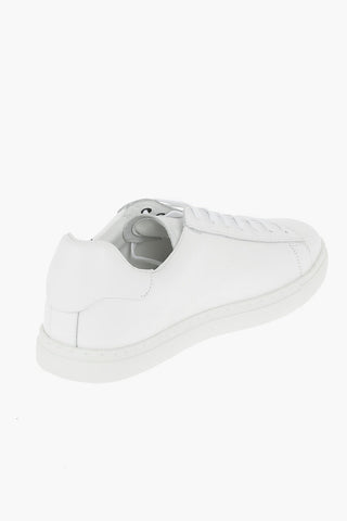 Lace Up ICON Leather Sneakers with Printed Logo