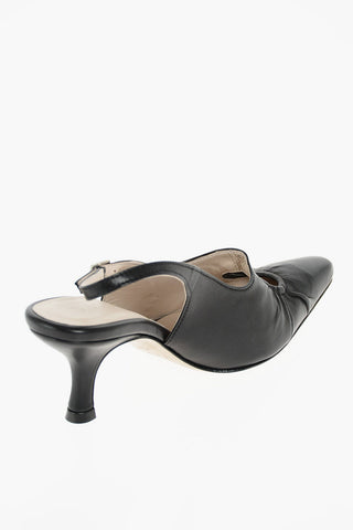 Leather PEKI Slingbacks with Front Cut