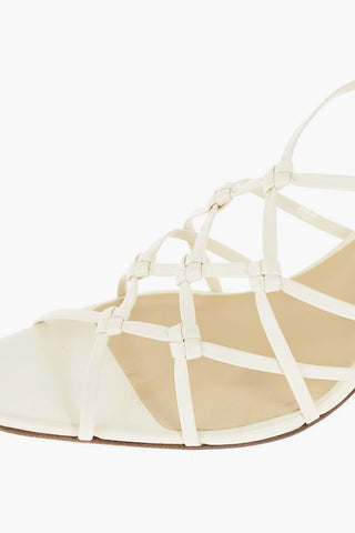 Spool Heel CELIA Nappa Sandals with Interlaced Motif