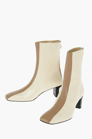 Two Tone MOLLY Nappa Booties with Back Zip