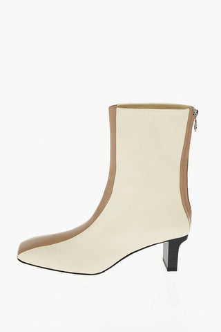 Two Tone MOLLY Nappa Booties with Back Zip