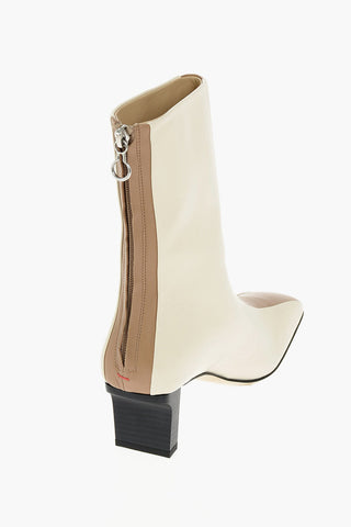 Two Tone MOLLY Nappa Booties with Back Zip