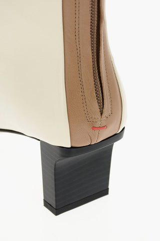 Two Tone MOLLY Nappa Booties with Back Zip