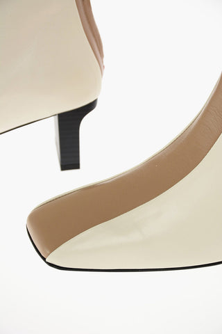 Two Tone MOLLY Nappa Booties with Back Zip