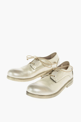Lace Up ZUCCA Laminated Leather Derby Shoes