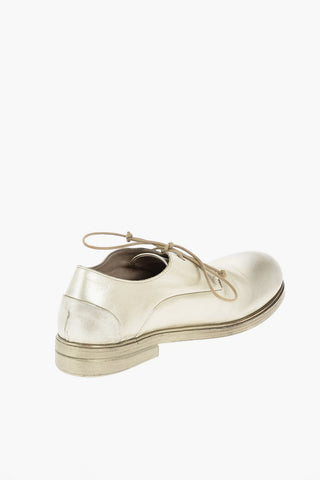 Lace Up ZUCCA Laminated Leather Derby Shoes