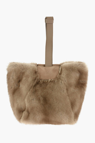 Mink Fur LARA XS Wristlet Bag