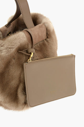 Mink Fur LARA XS Wristlet Bag
