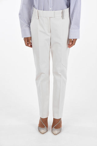 4 Pocket Pants with Hidden Fastening and Belt Loops